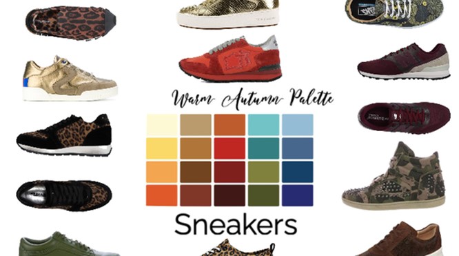 Zomerse sneakers voor het warme herfsttype.