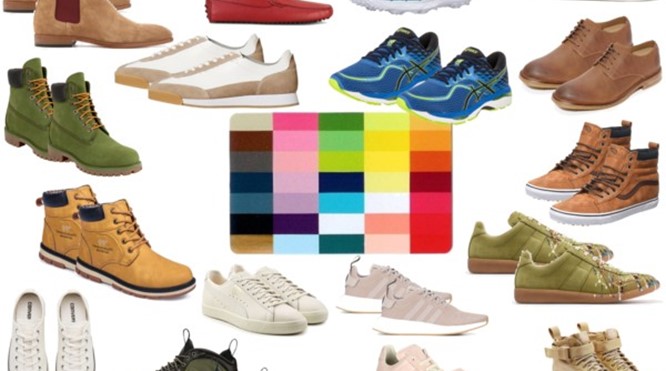 Leerkleuren voor schoenen voor de lenteman, zomerman, herfstman en winterman.