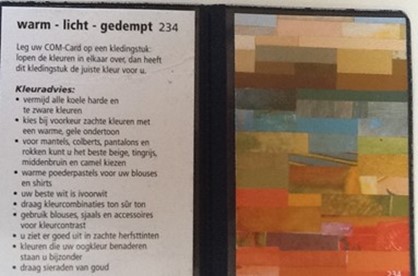 Com-card/ 78 color systeem/ color mode systeem