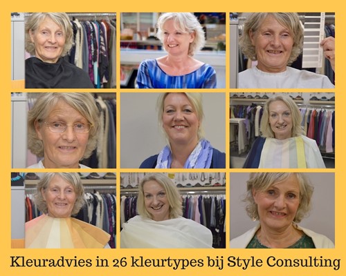 Kleuradvies in 26 verschillende kleurtypes.